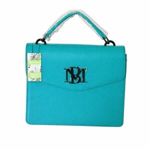 BAGLEY MISCHKA Aqua Shoulder Bag NWT‎ Vegan Leather Structured Designer Purse